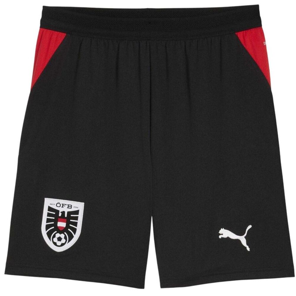 Puma Mens World Cup 2026 Austria FC Regular Home Shorts / Black/Red